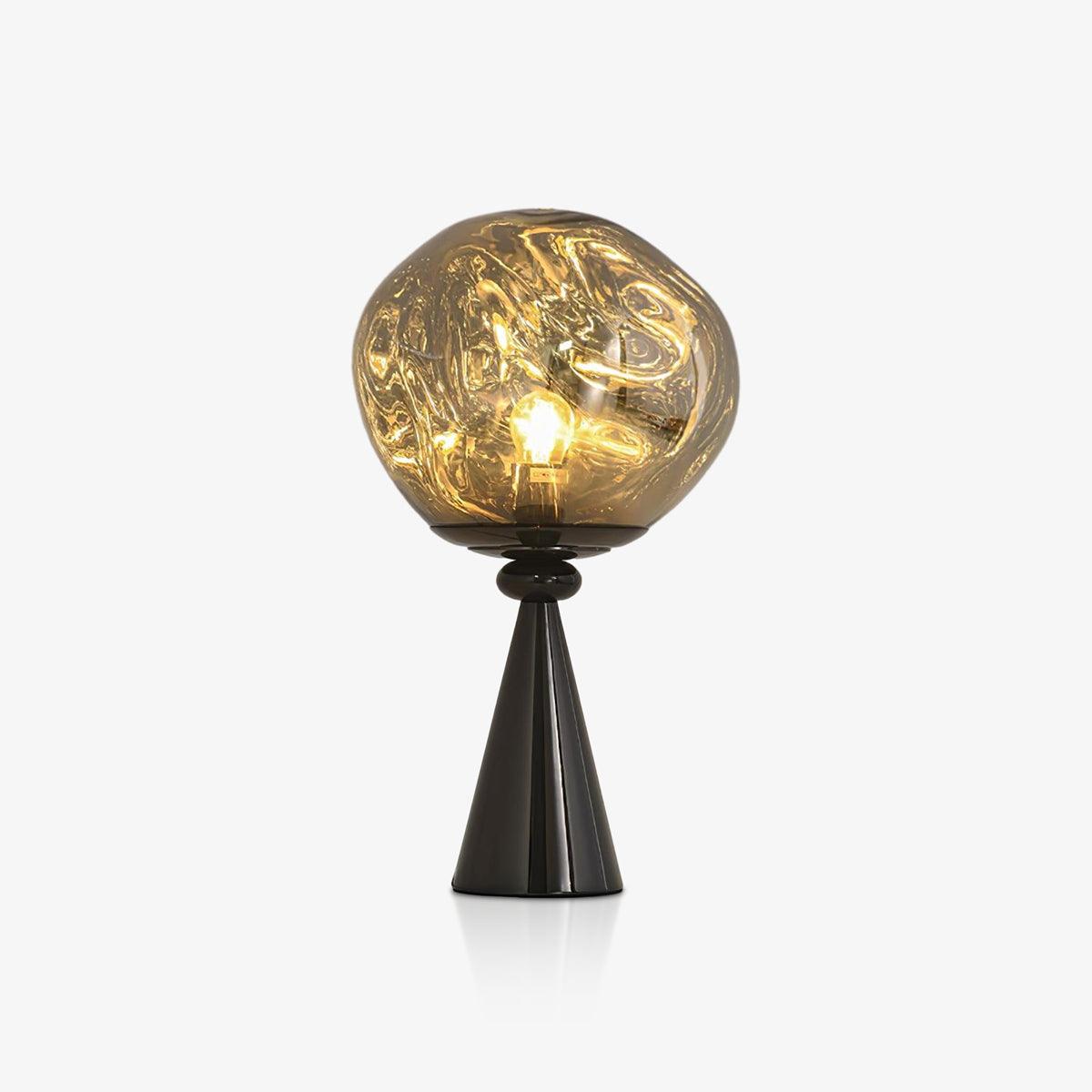 Contemporary Molten Glass Lava Cone Table Lamp for Modern Ambient Lighting
