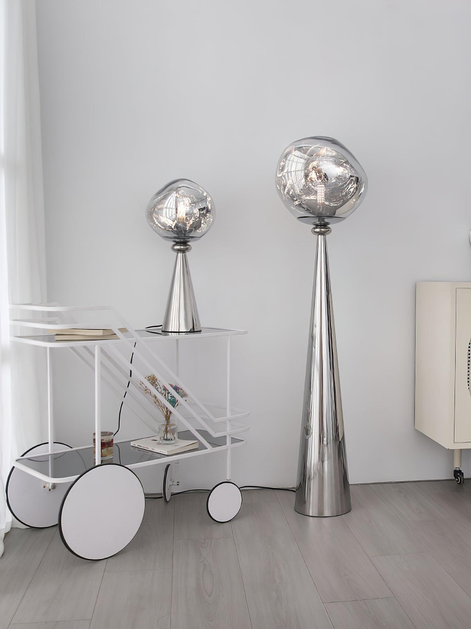 Contemporary Molten Glass Lava Cone Table Lamp for Modern Ambient Lighting
