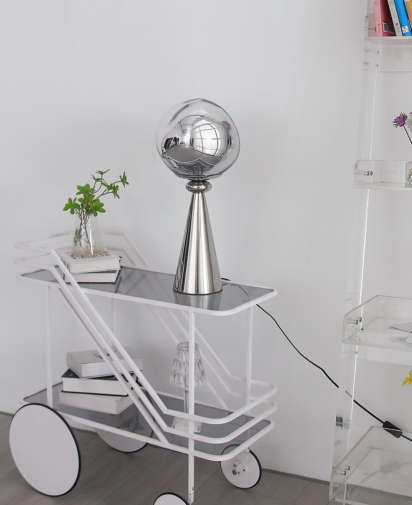 Contemporary Molten Glass Lava Cone Table Lamp for Modern Ambient Lighting