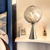 Contemporary Molten Glass Lava Cone Table Lamp for Modern Ambient Lighting