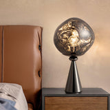 Contemporary Molten Glass Lava Cone Table Lamp for Modern Ambient Lighting