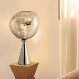 Contemporary Molten Glass Lava Cone Table Lamp for Modern Ambient Lighting