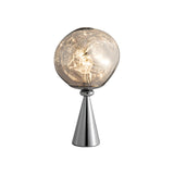 Contemporary Molten Glass Lava Cone Table Lamp for Modern Ambient Lighting