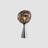 Contemporary Molten Glass Lava Cone Table Lamp for Modern Ambient Lighting