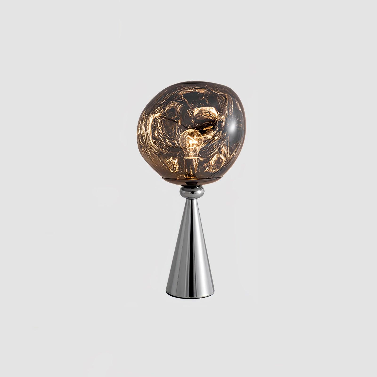 Contemporary Molten Glass Lava Cone Table Lamp for Modern Ambient Lighting