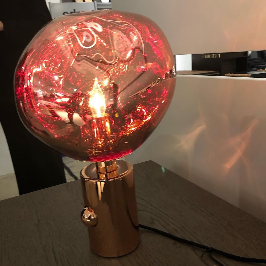 Modern Irregular Glass Lava Table Lamp with Reflective Chrome Finish for Home Decor