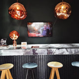 Modern Irregular Glass Lava Table Lamp with Reflective Chrome Finish for Home Decor