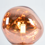 Modern Irregular Glass Lava Table Lamp with Reflective Chrome Finish for Home Decor
