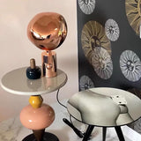 Modern Irregular Glass Lava Table Lamp with Reflective Chrome Finish for Home Decor