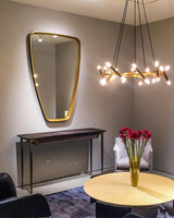 Modern Brass Diamond Shape Chandelier LED Ceiling Pendant Lighting for Dining Room