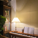 Mid Century Modern Pleated Walnut Table Lamp with Brass Accents and Folding Shade