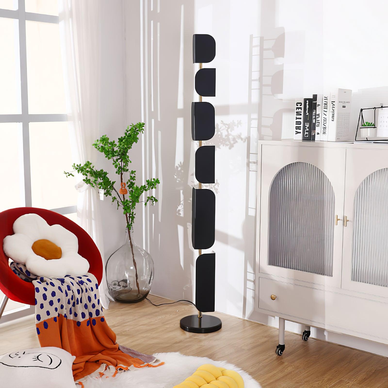 Leagan Contemporary Standing Floor Lamp with Marble Base and G4 LED