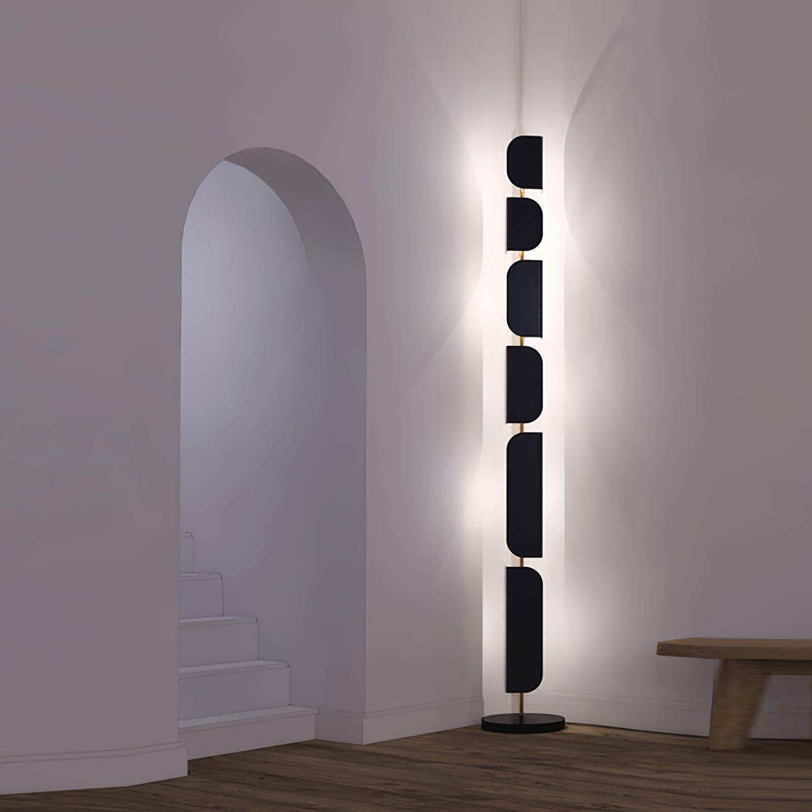 Leagan Contemporary Standing Floor Lamp with Marble Base and G4 LED