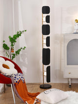 Leagan Contemporary Standing Floor Lamp with Marble Base and G4 LED