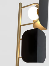 Leagan Contemporary Standing Floor Lamp with Marble Base and G4 LED