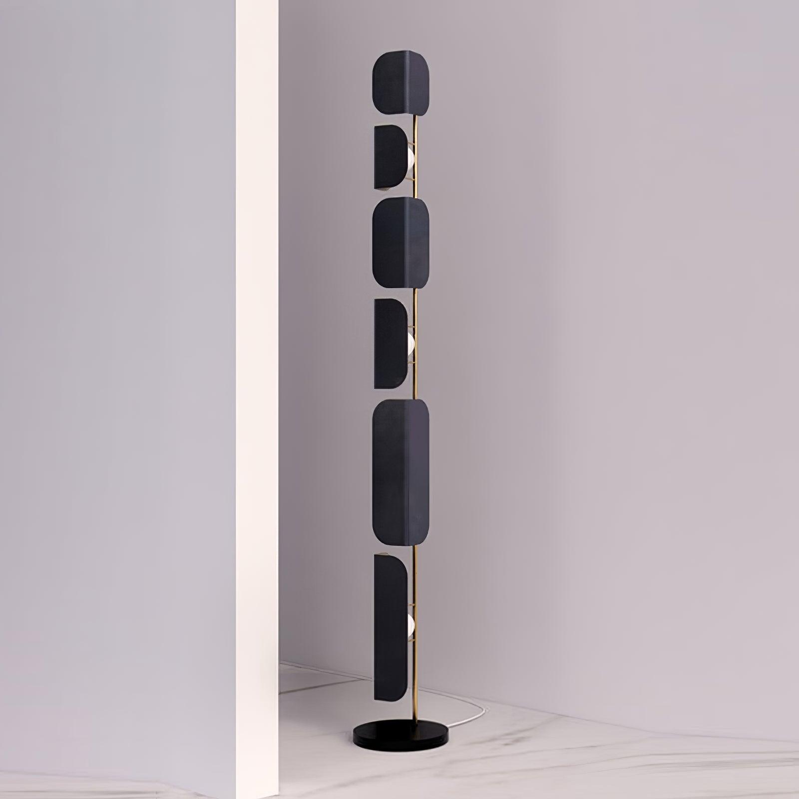 Leagan Contemporary Standing Floor Lamp with Marble Base and G4 LED