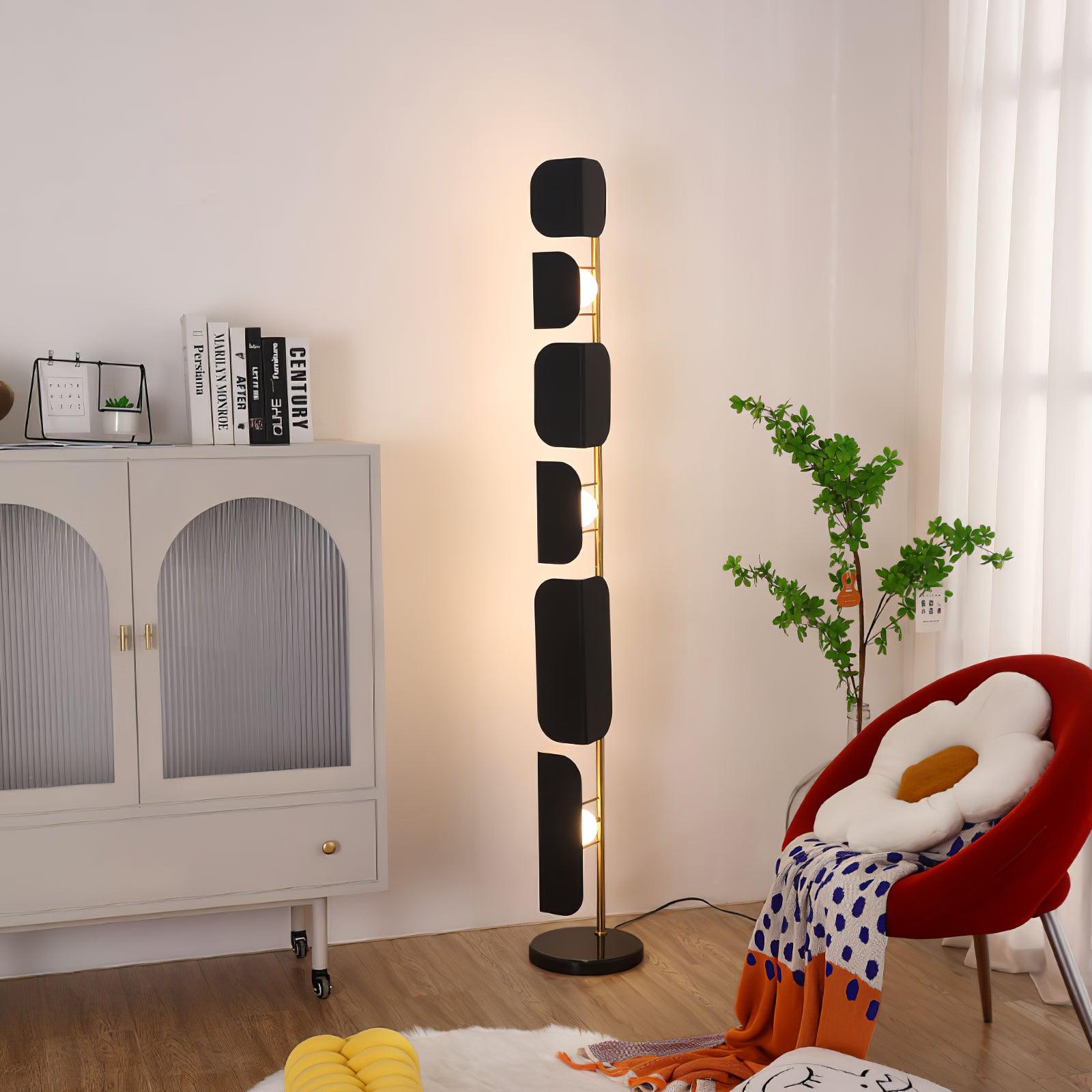 Leagan Contemporary Standing Floor Lamp with Marble Base and G4 LED