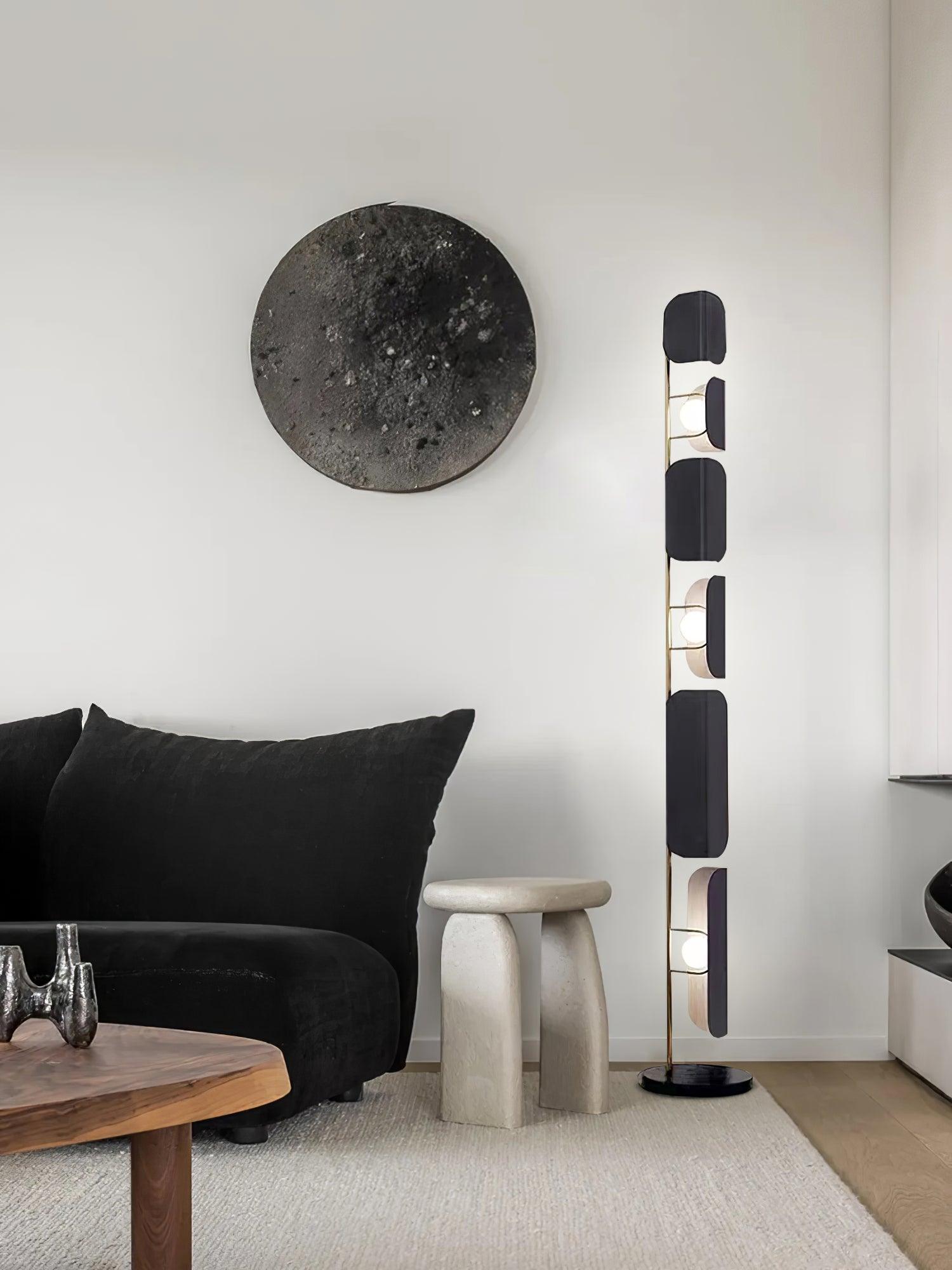 Leagan Contemporary Standing Floor Lamp with Marble Base and G4 LED