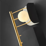 Leagan Contemporary Standing Floor Lamp with Marble Base and G4 LED