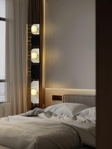 Leagan Contemporary Standing Floor Lamp with Marble Base and G4 LED