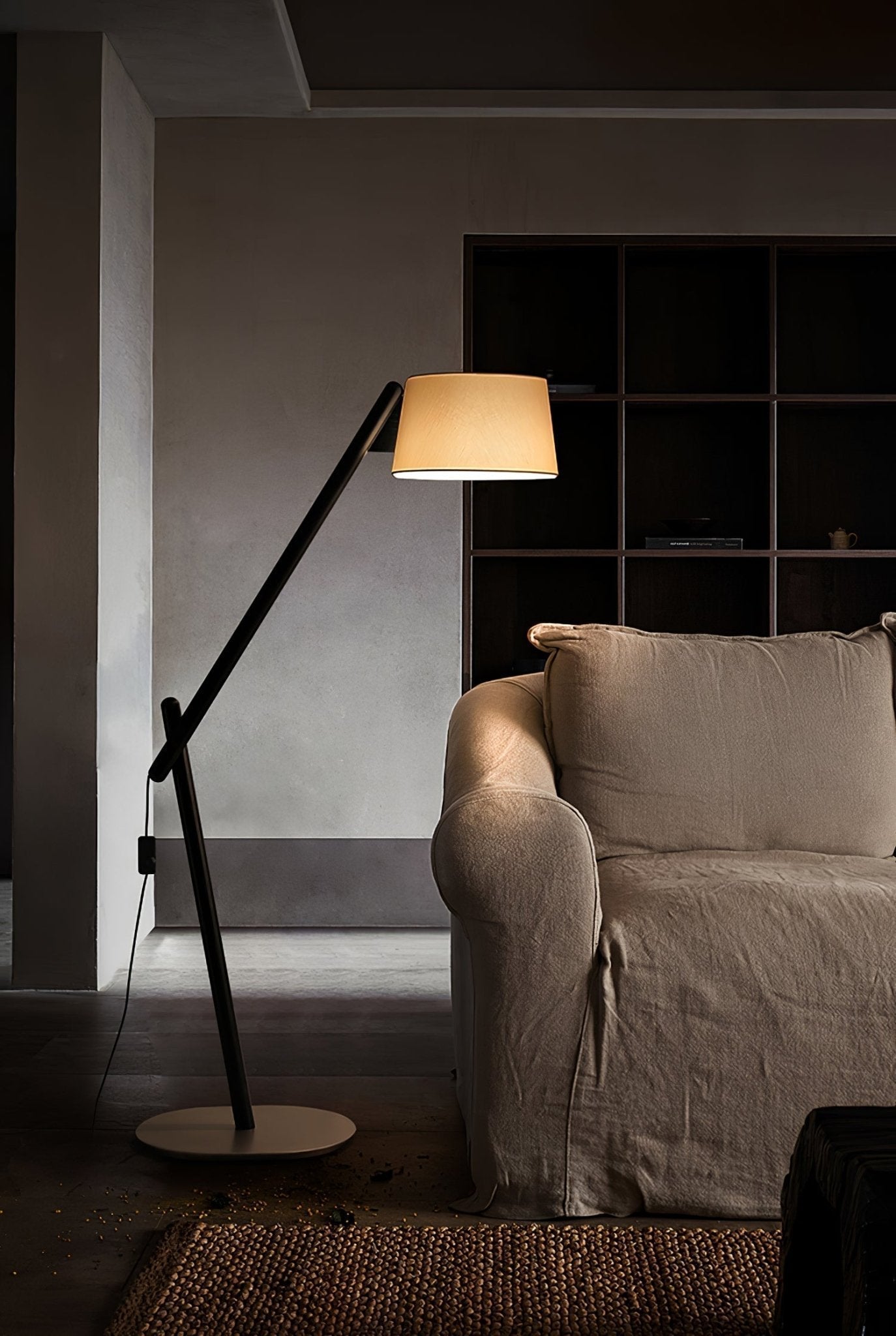 Modern Lean Pivot Adjustable Uplight Floor Lamp for Living Room and Office