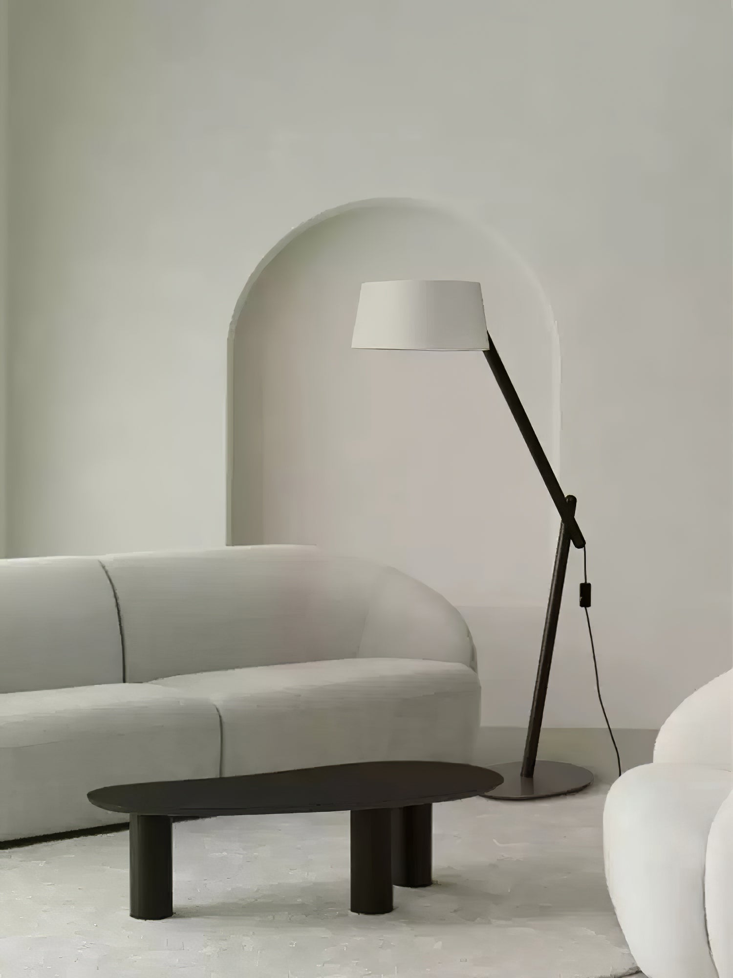 Modern Lean Pivot Adjustable Uplight Floor Lamp for Living Room and Office