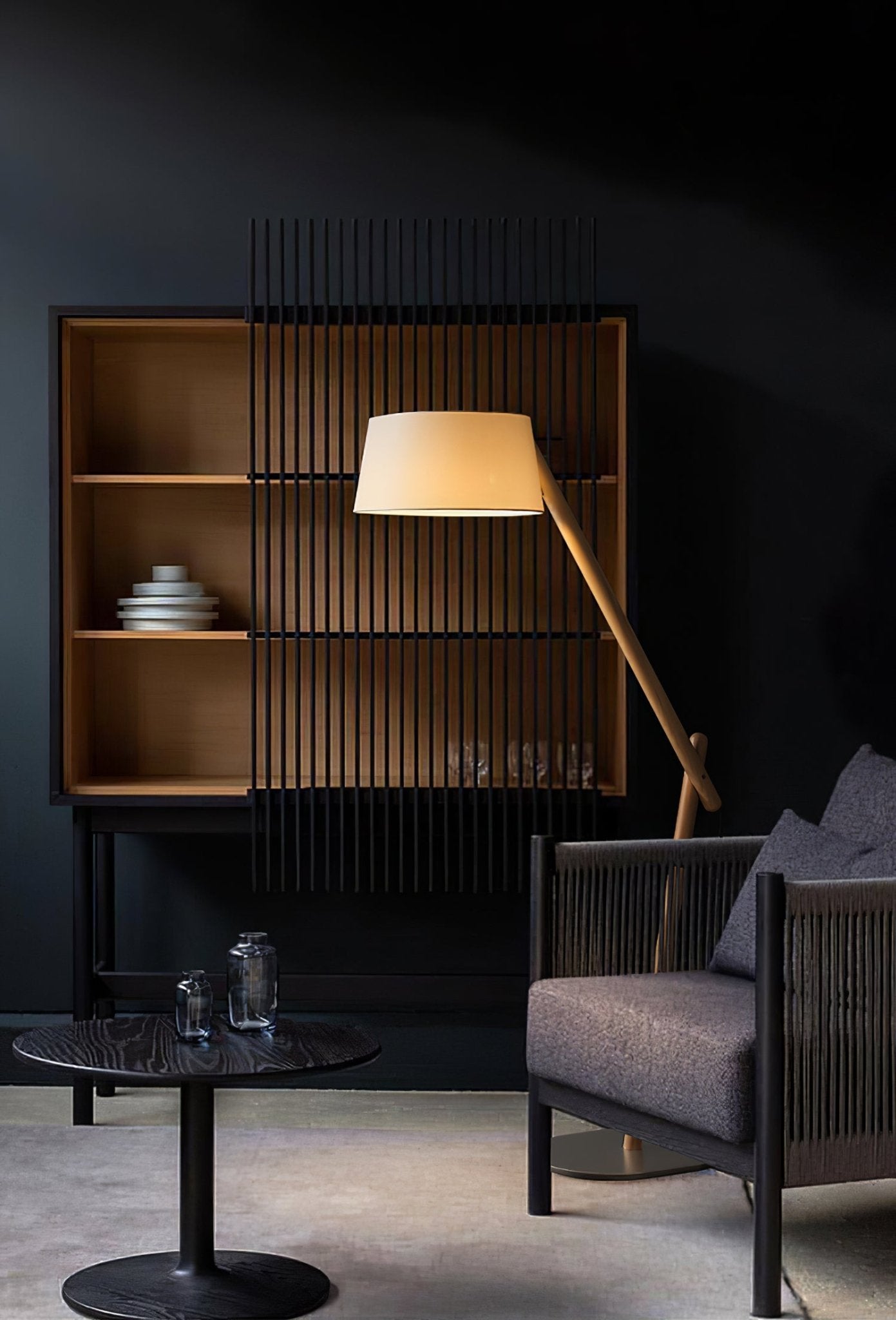 Modern Lean Pivot Adjustable Uplight Floor Lamp for Living Room and Office