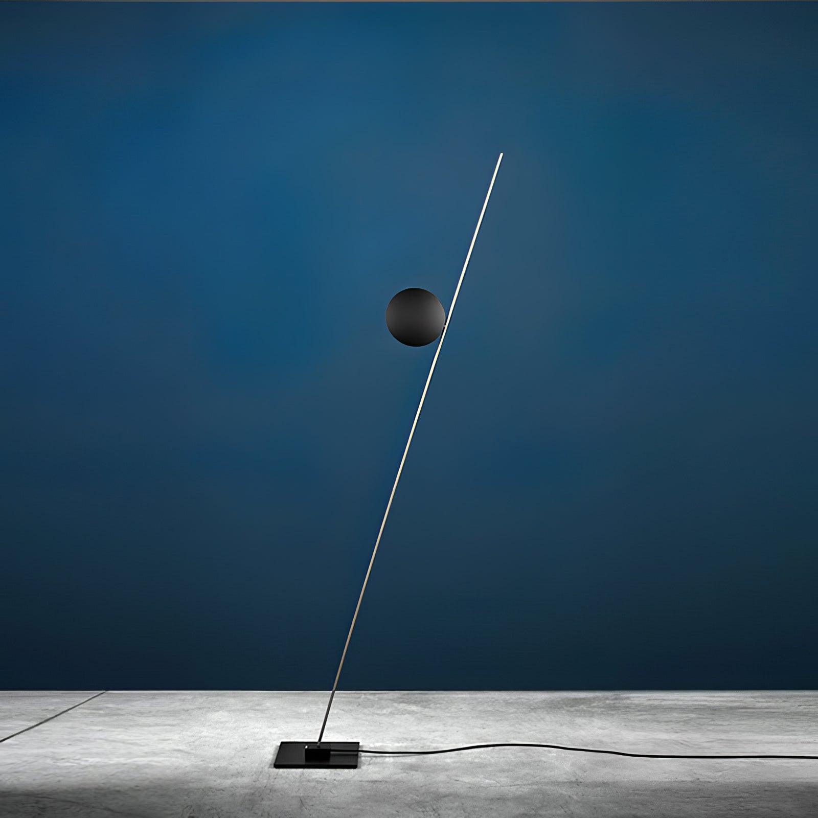 Modern LED Torchiere Floor Lamp with Slim Profile and Adjustable Warm Lighting