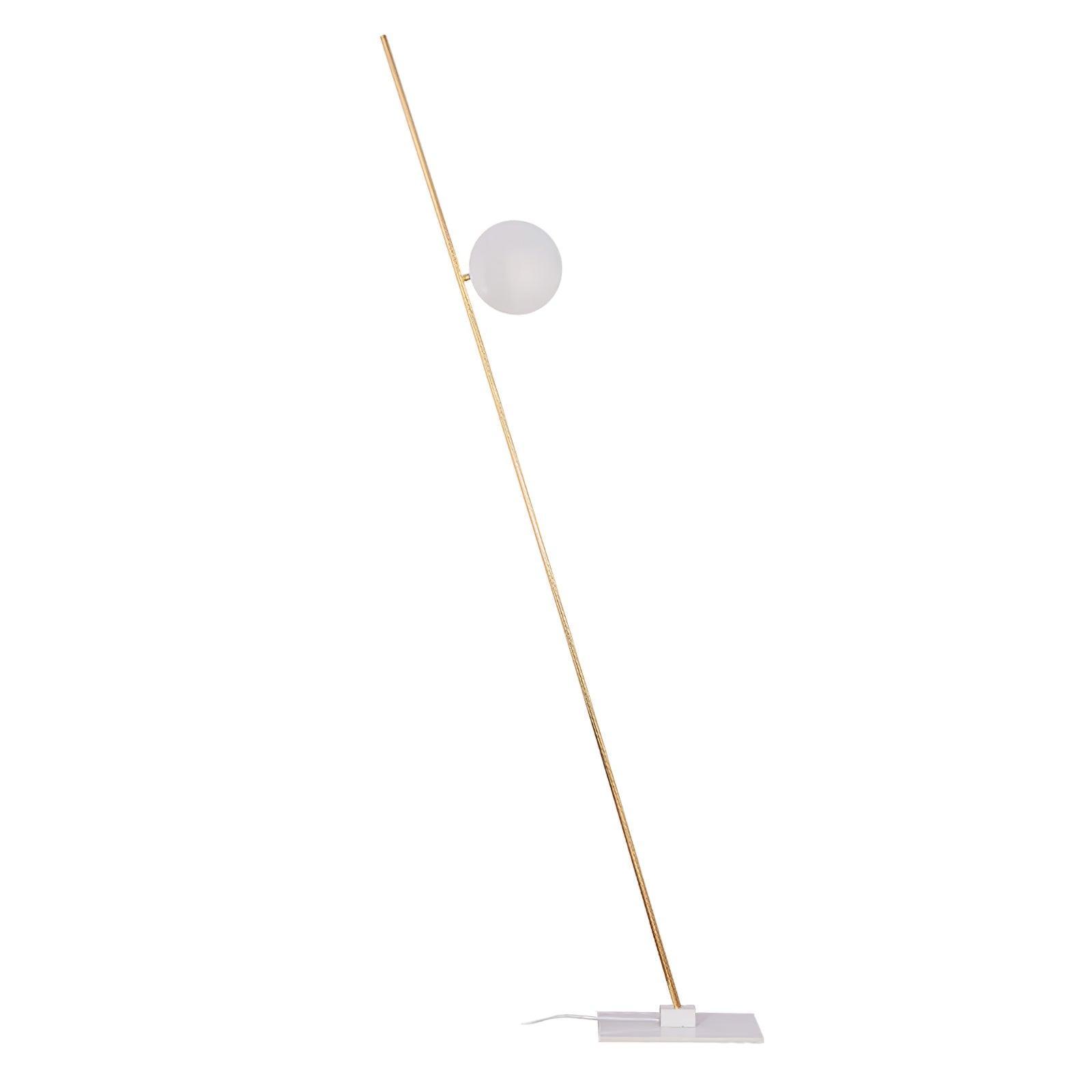 Modern LED Torchiere Floor Lamp with Slim Profile and Adjustable Warm Lighting