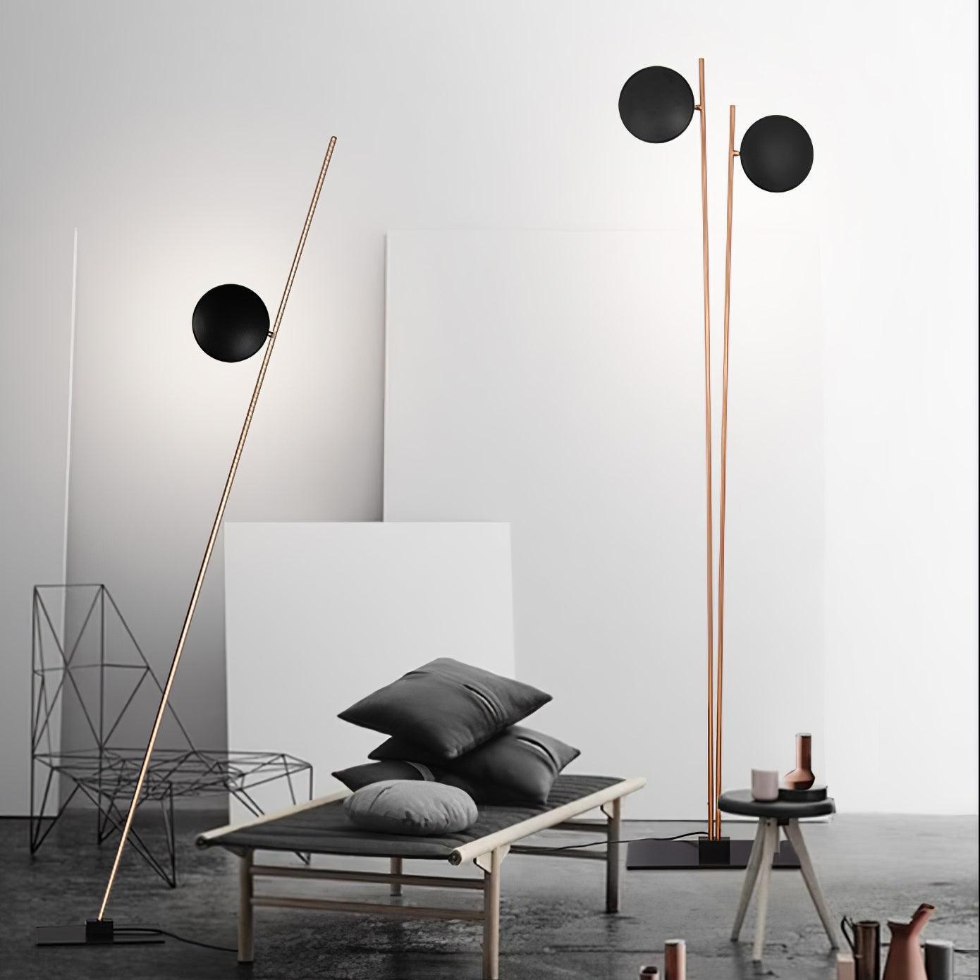 Modern LED Torchiere Floor Lamp with Slim Profile and Adjustable Warm Lighting