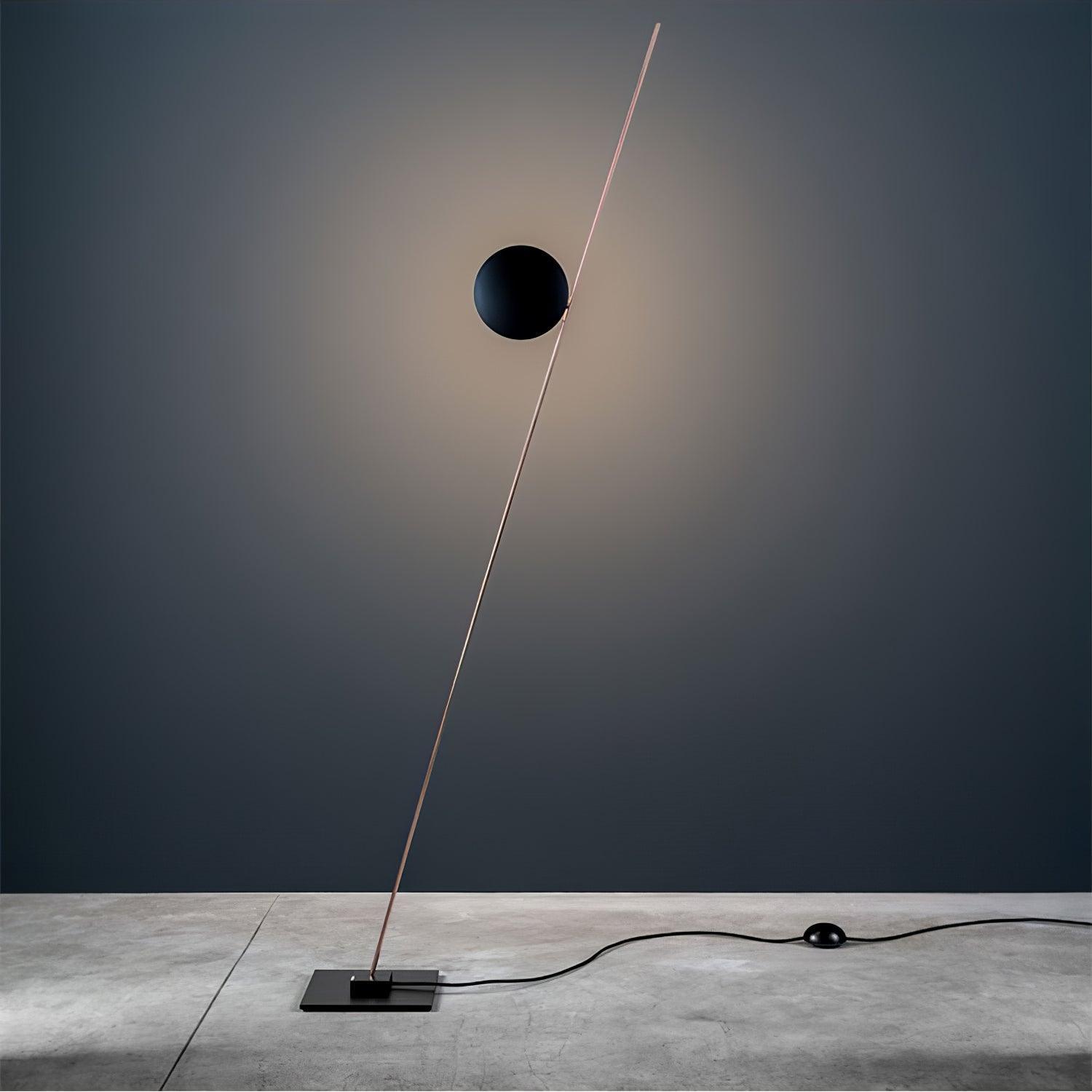 Modern LED Torchiere Floor Lamp with Slim Profile and Adjustable Warm Lighting