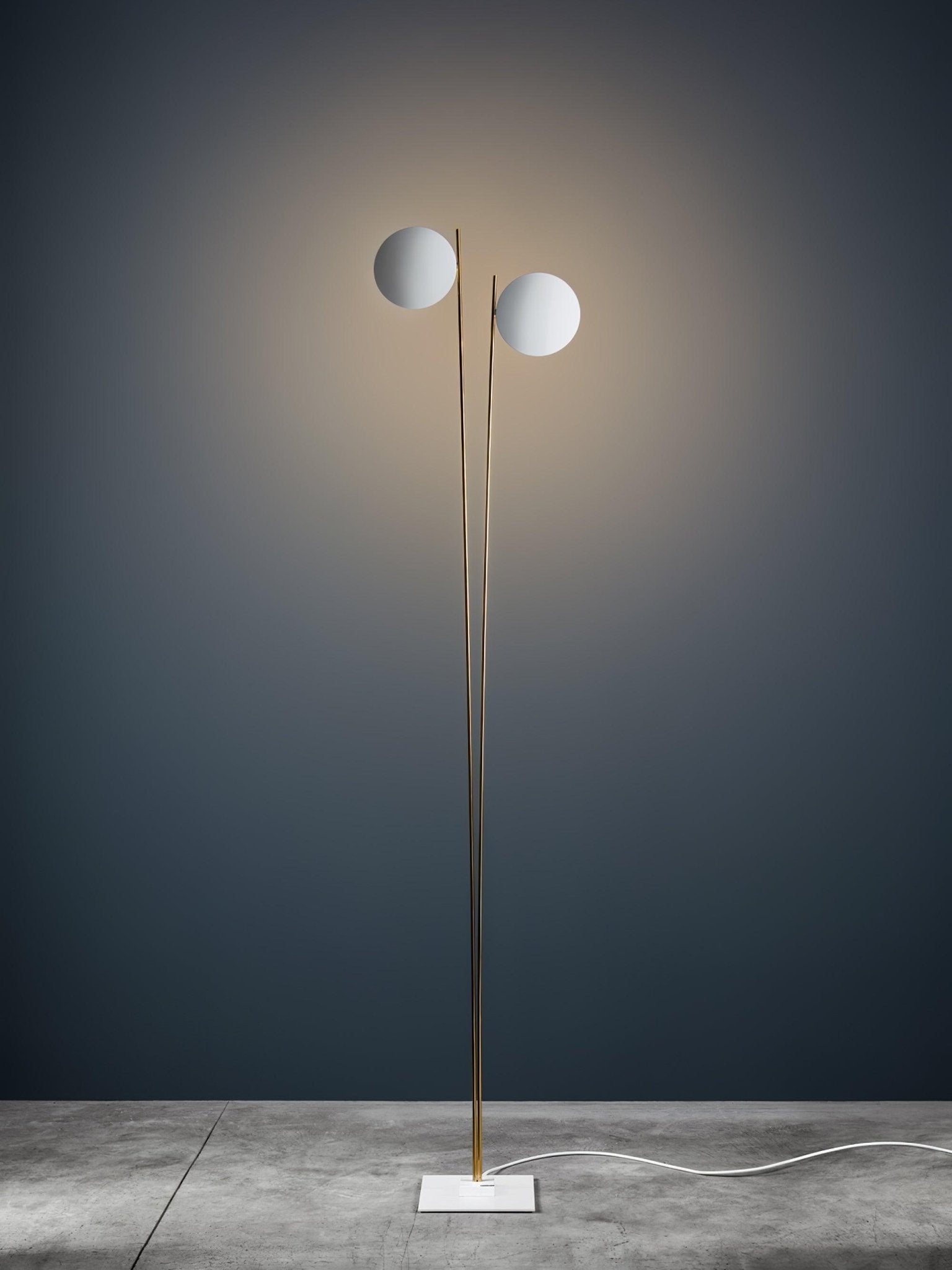 Modern LED Torchiere Floor Lamp with Slim Profile and Adjustable Warm Lighting