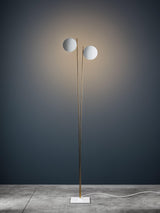 Modern LED Torchiere Floor Lamp with Slim Profile and Adjustable Warm Lighting