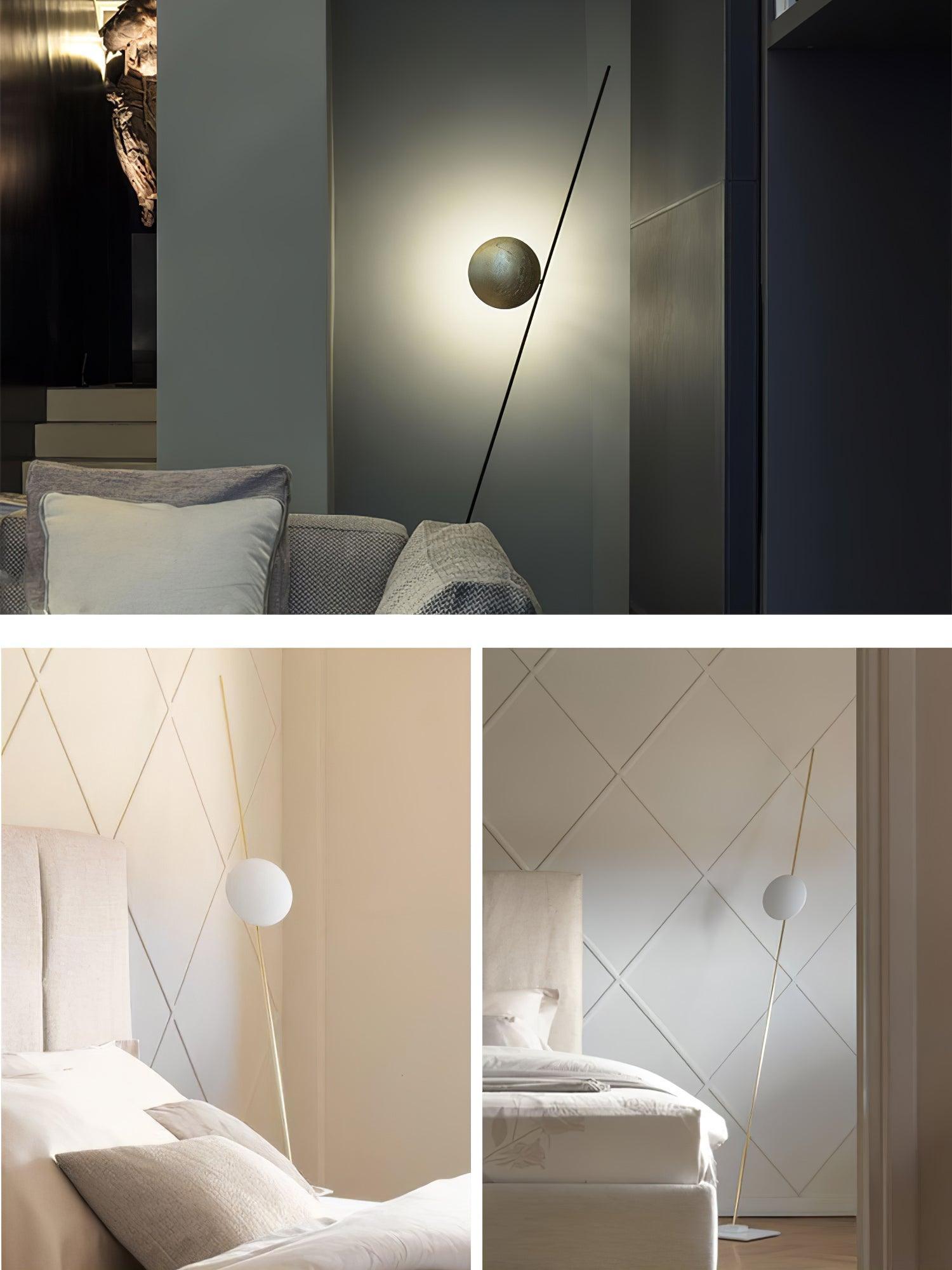 Modern LED Torchiere Floor Lamp with Slim Profile and Adjustable Warm Lighting