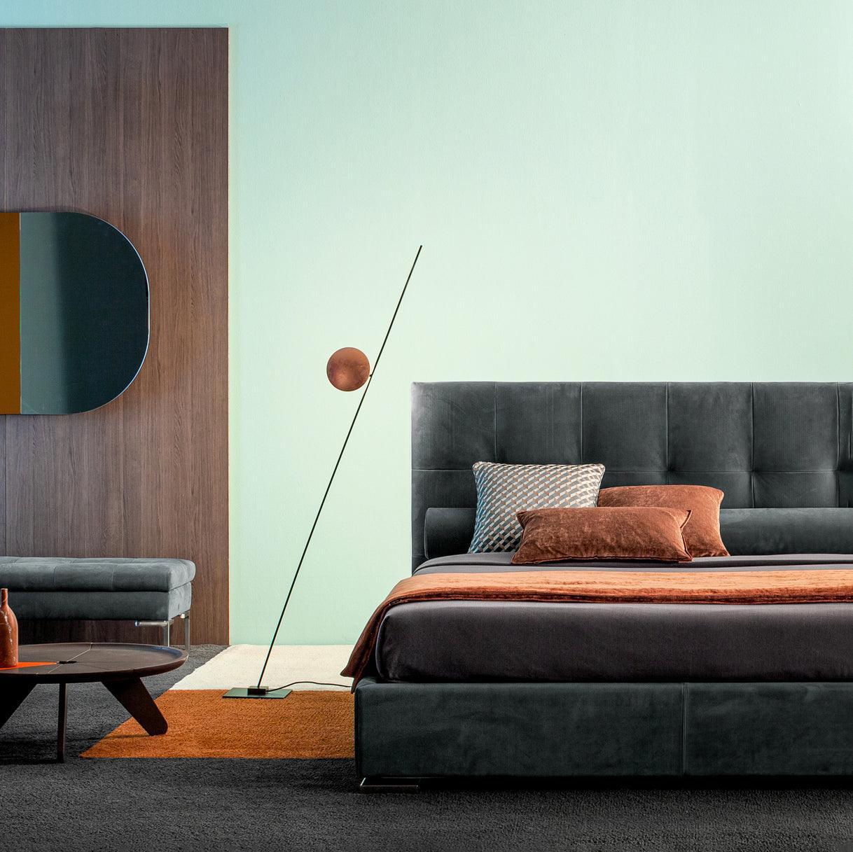 Modern LED Torchiere Floor Lamp with Slim Profile and Adjustable Warm Lighting