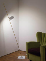 Modern LED Torchiere Floor Lamp with Slim Profile and Adjustable Warm Lighting
