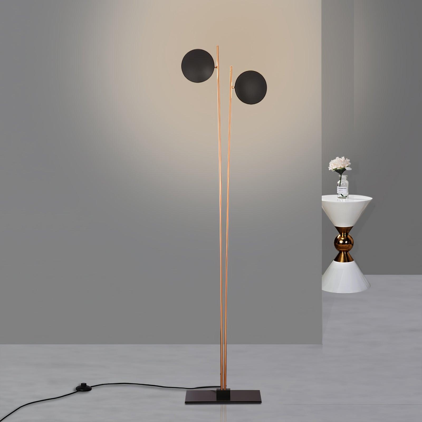 Modern LED Torchiere Floor Lamp with Slim Profile and Adjustable Warm Lighting