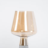 Modern Architectural Glass and Concrete Table Lamp for Elegant Bedside Lighting