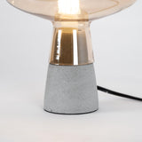 Modern Architectural Glass and Concrete Table Lamp for Elegant Bedside Lighting