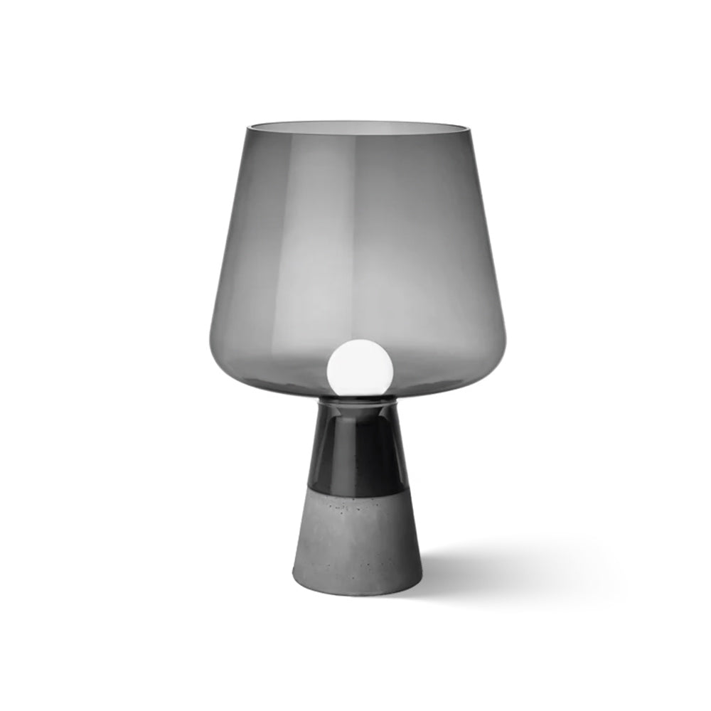Modern Architectural Glass and Concrete Table Lamp for Elegant Bedside Lighting