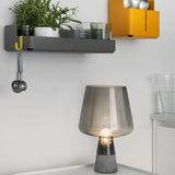 Modern Architectural Glass and Concrete Table Lamp for Elegant Bedside Lighting