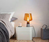 Modern Architectural Glass and Concrete Table Lamp for Elegant Bedside Lighting