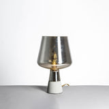 Modern Architectural Glass and Concrete Table Lamp for Elegant Bedside Lighting