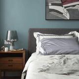 Modern Architectural Glass and Concrete Table Lamp for Elegant Bedside Lighting