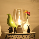 Modern Architectural Glass and Concrete Table Lamp for Elegant Bedside Lighting
