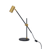 Lektor Modern Adjustable Table Lamp Articulated Reading Light for Office Gold and Black