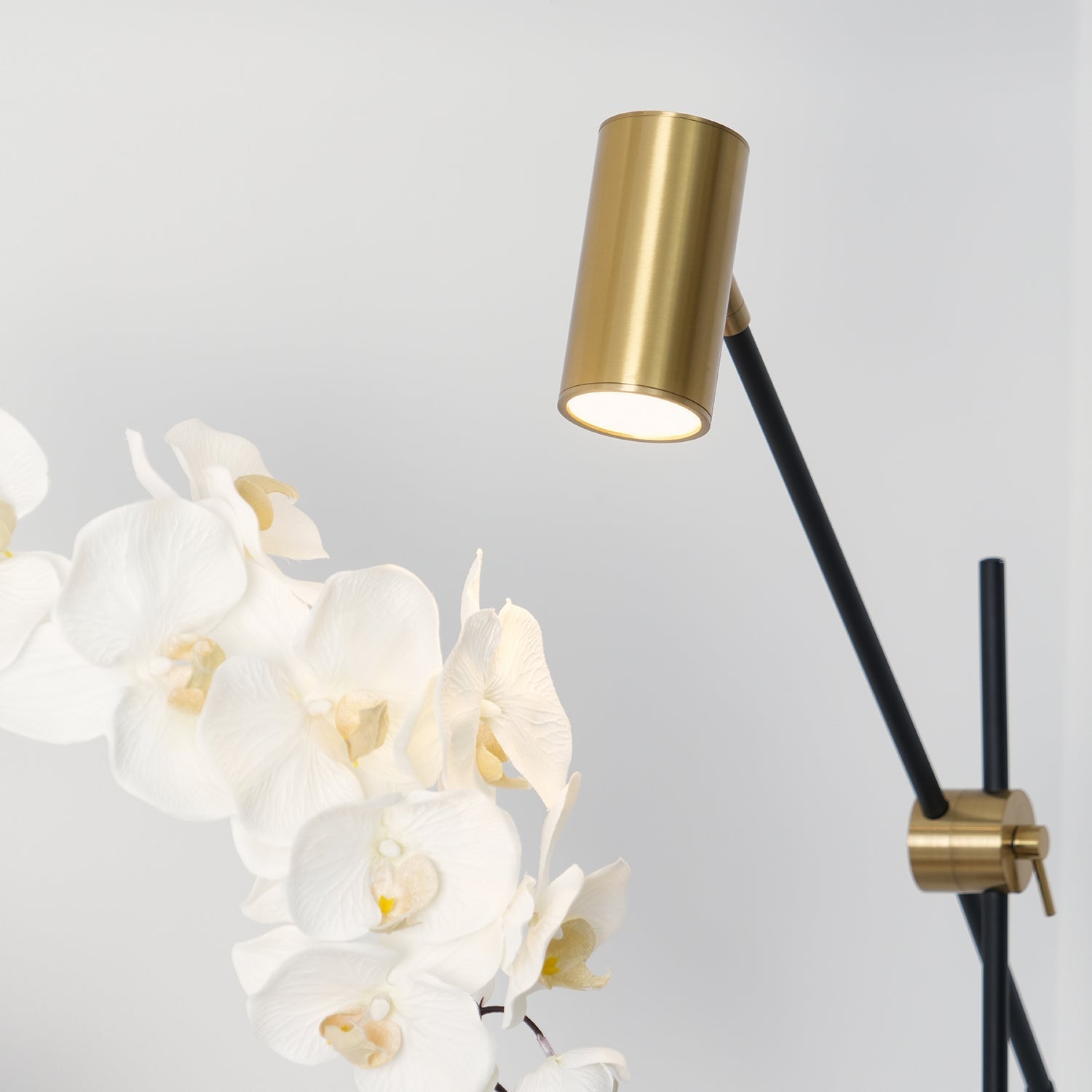 Lektor Modern Adjustable Table Lamp Articulated Reading Light for Office Gold and Black