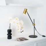 Lektor Modern Adjustable Table Lamp Articulated Reading Light for Office Gold and Black
