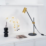 Lektor Modern Adjustable Table Lamp Articulated Reading Light for Office Gold and Black