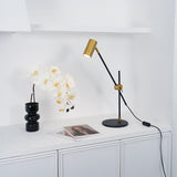 Lektor Modern Adjustable Table Lamp Articulated Reading Light for Office Gold and Black